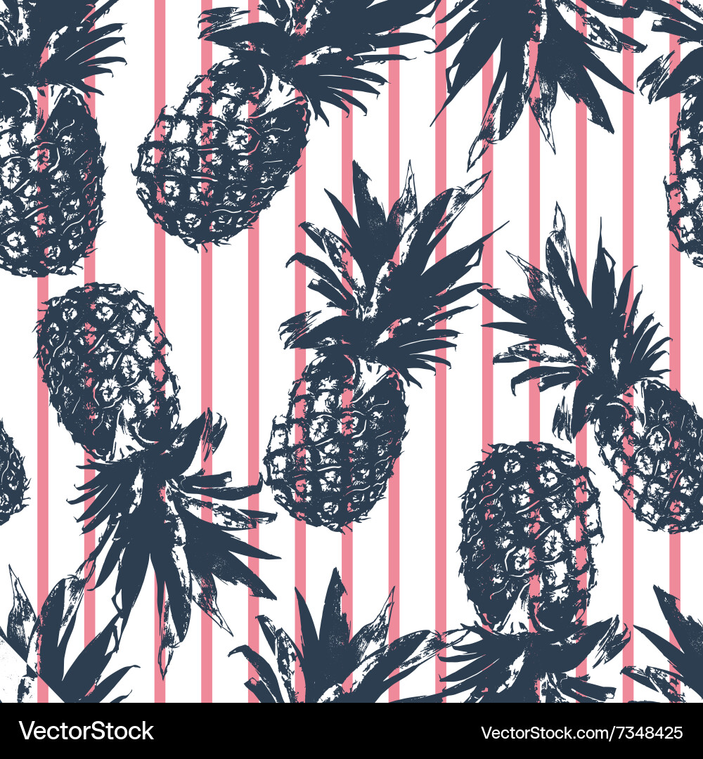 Pineapple Stripe Pattern vector image