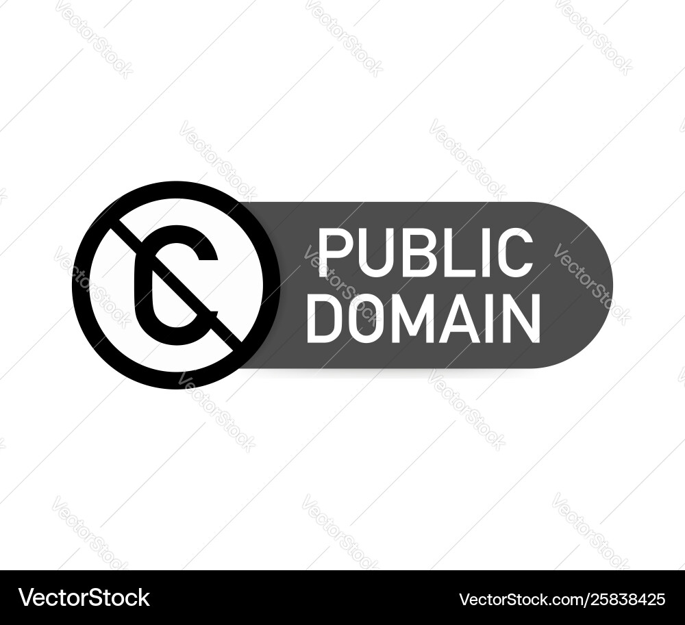 Public Domain-Zeichen mit C-Brief-Symbol Public Domain-Zeichen mit C-Brief-Symbol vektorbild