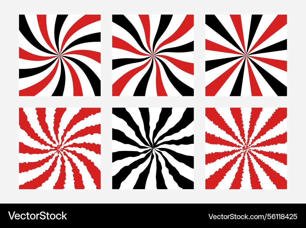 Red and black hypnosis swirl pattern creating Red and black hypnosis swirl pattern creating vector image
