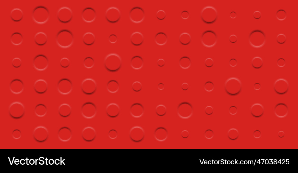 Red Neumorphism Circle Pattern Vector Image