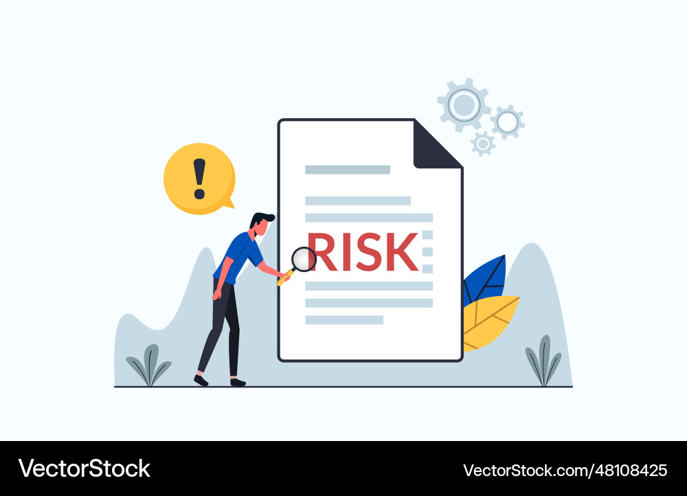 Risk Analysis & Problem Solving Vector Image