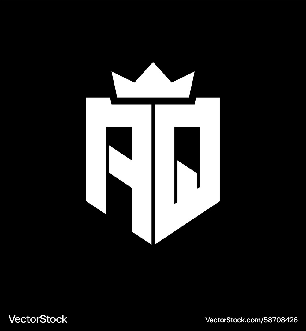 Aq image of a shield with sharp geometric style Vector Image