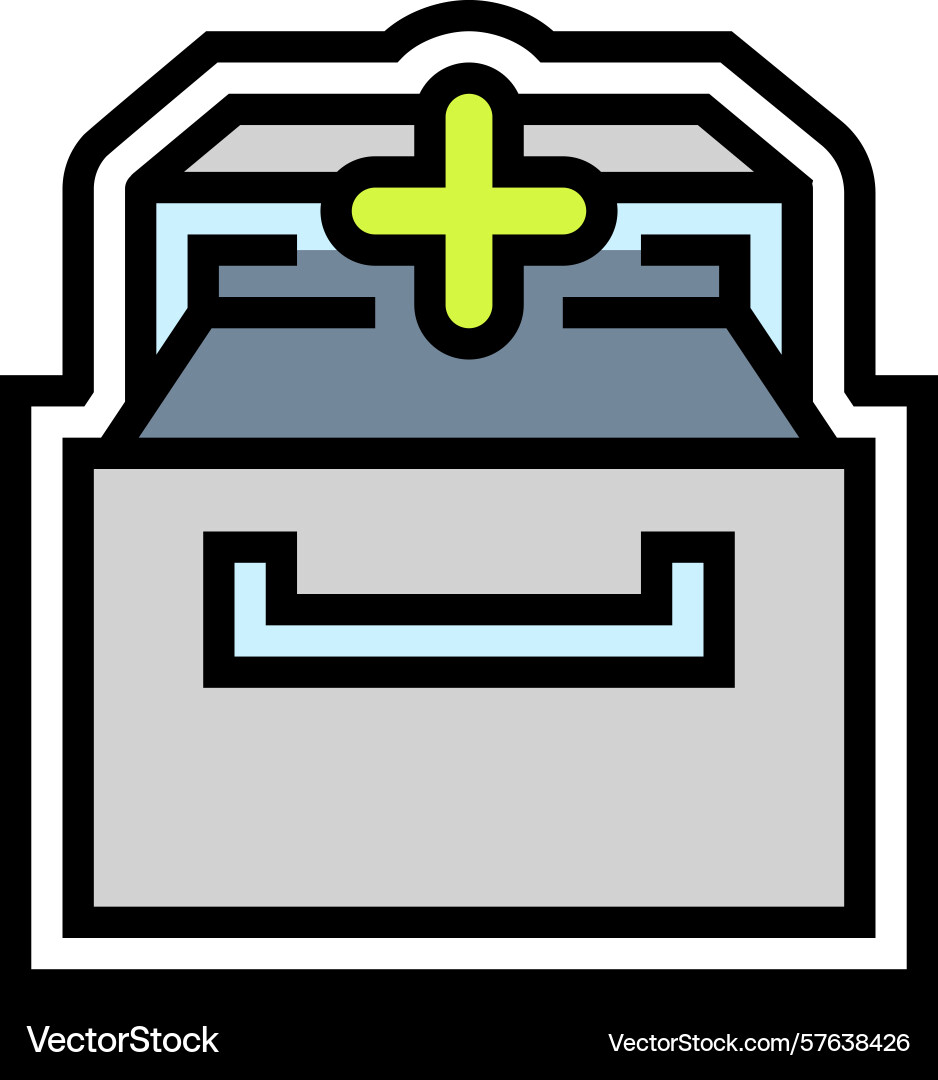 Built storage color icon vector image