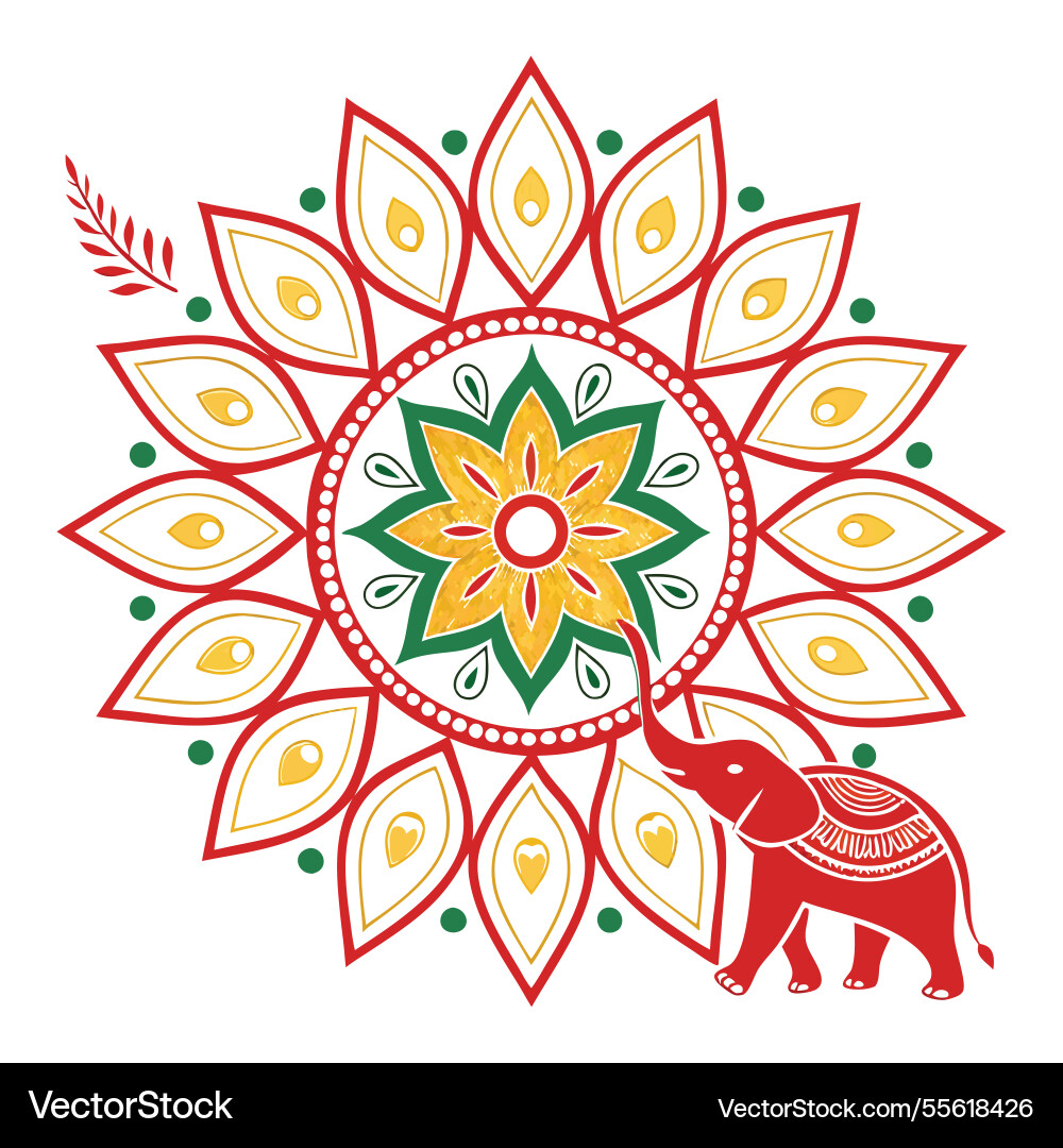 Mandala pattern design elements Mandala pattern design elements vector image