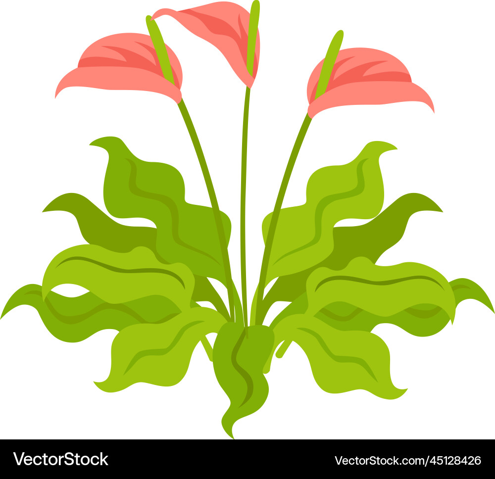 Painters palette plant composition Royalty Free Vector Image