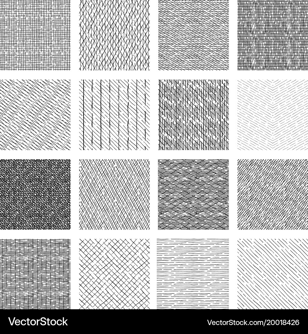 Rough Ink Hatching Texture Pattern Vector Image