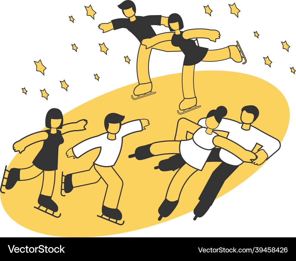 Skating isometric composition Royalty Free Vector Image