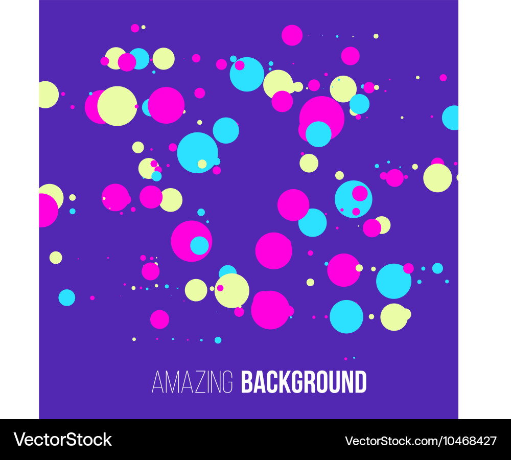 Abstract randomly dotted colorful background vector image