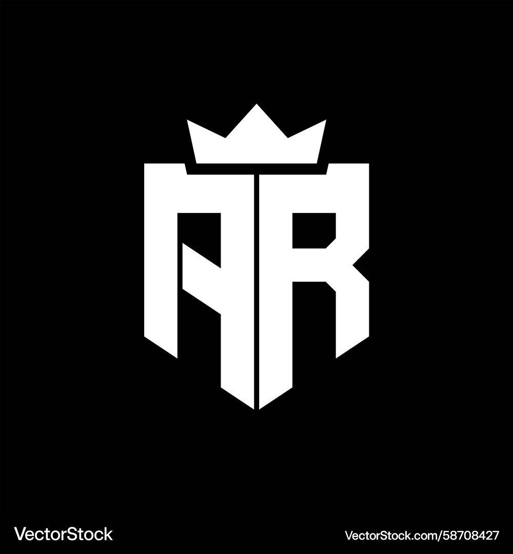 Ar image of a shield with sharp geometric style Ar image of a shield with sharp geometric style Vector Image