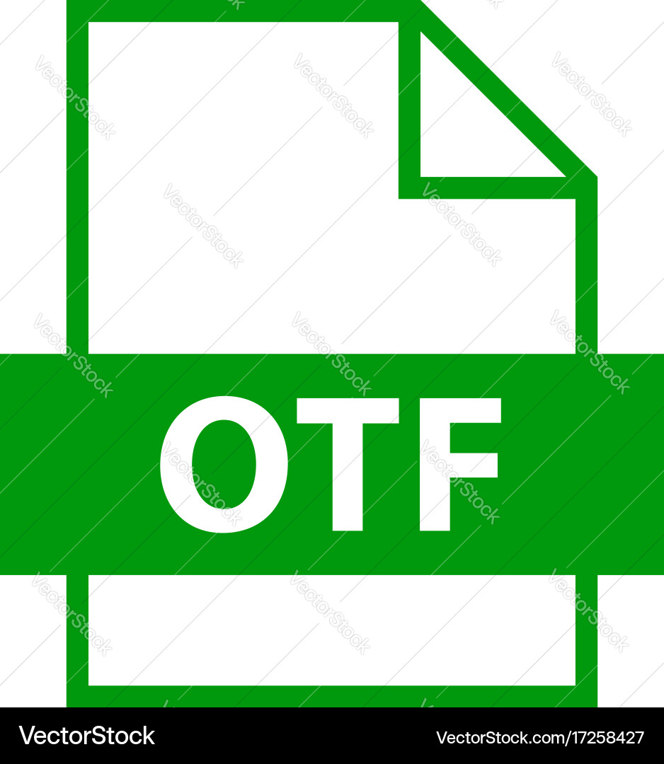 File name extension otf type vector image