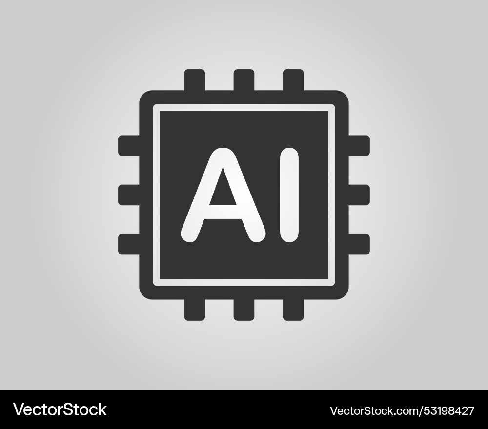 Machine learning micropchip symbol ml icon ai ic Machine learning micropchip symbol ml icon ai ic vector image
