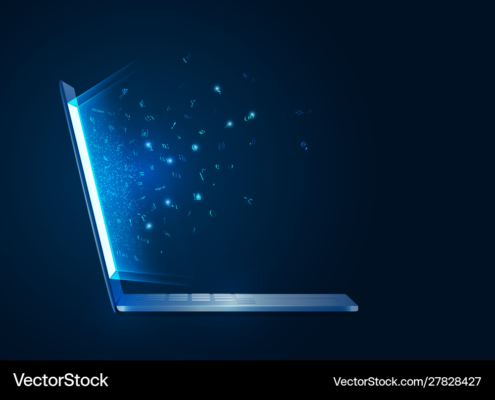 Programming Code Laptop vector image
