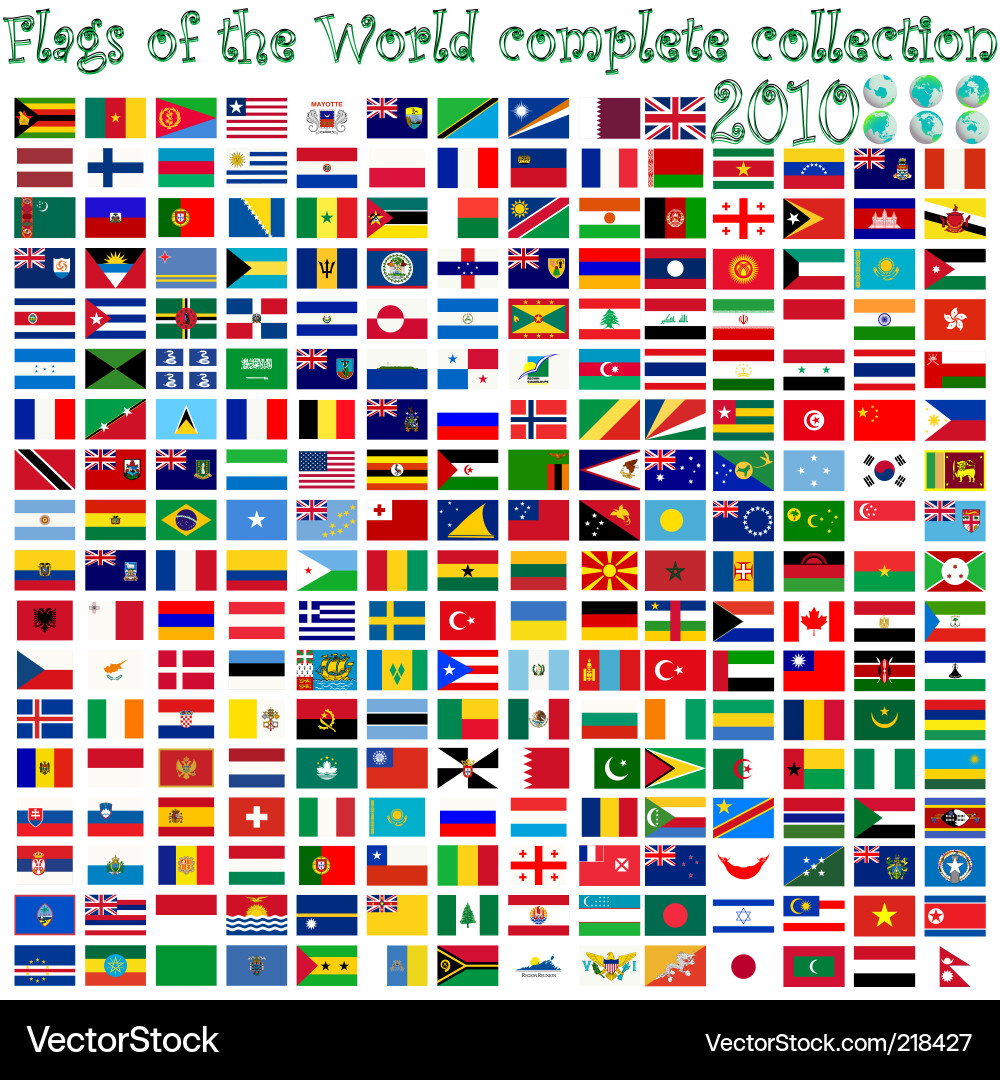 World Flags Collection Vector Image