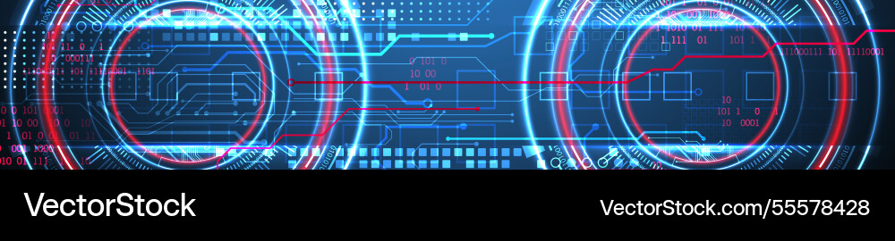 Abstraction on the theme of tech circles Abstraction on the theme of tech circles vector image
