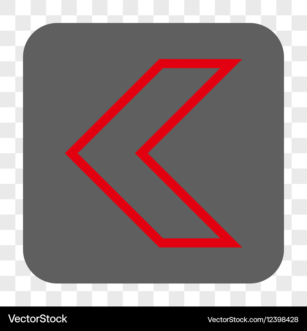 Arrowhead left rounded square button Vector Image
