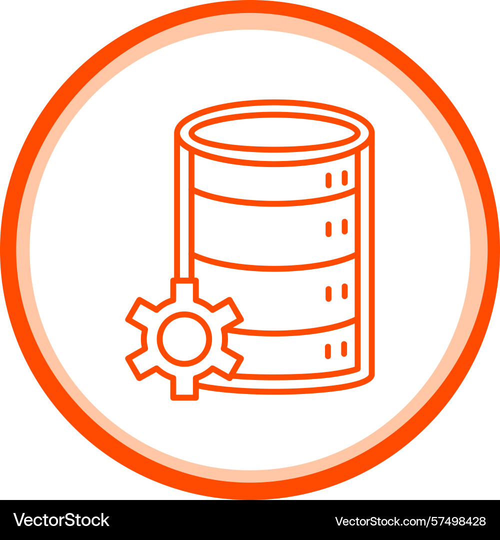 Database management icon vector image