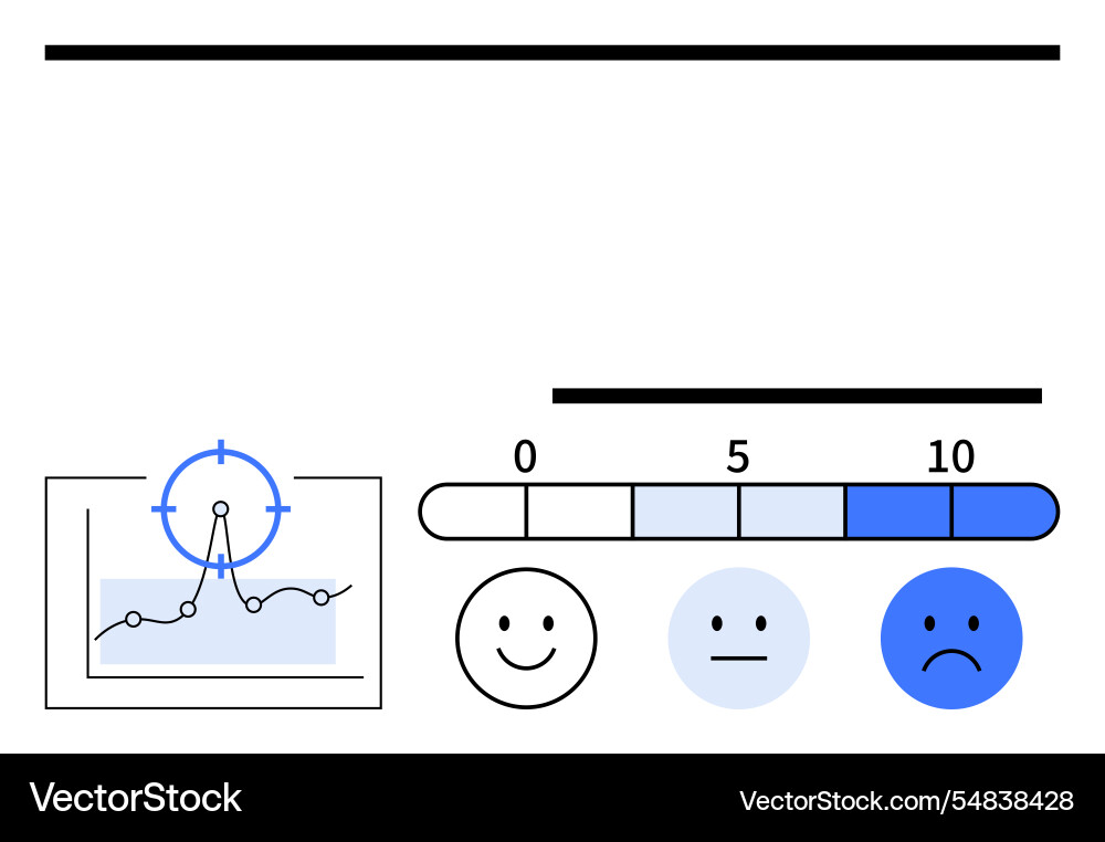 Feedback rating scale with emoticons graph Feedback rating scale with emoticons graph Vector Image