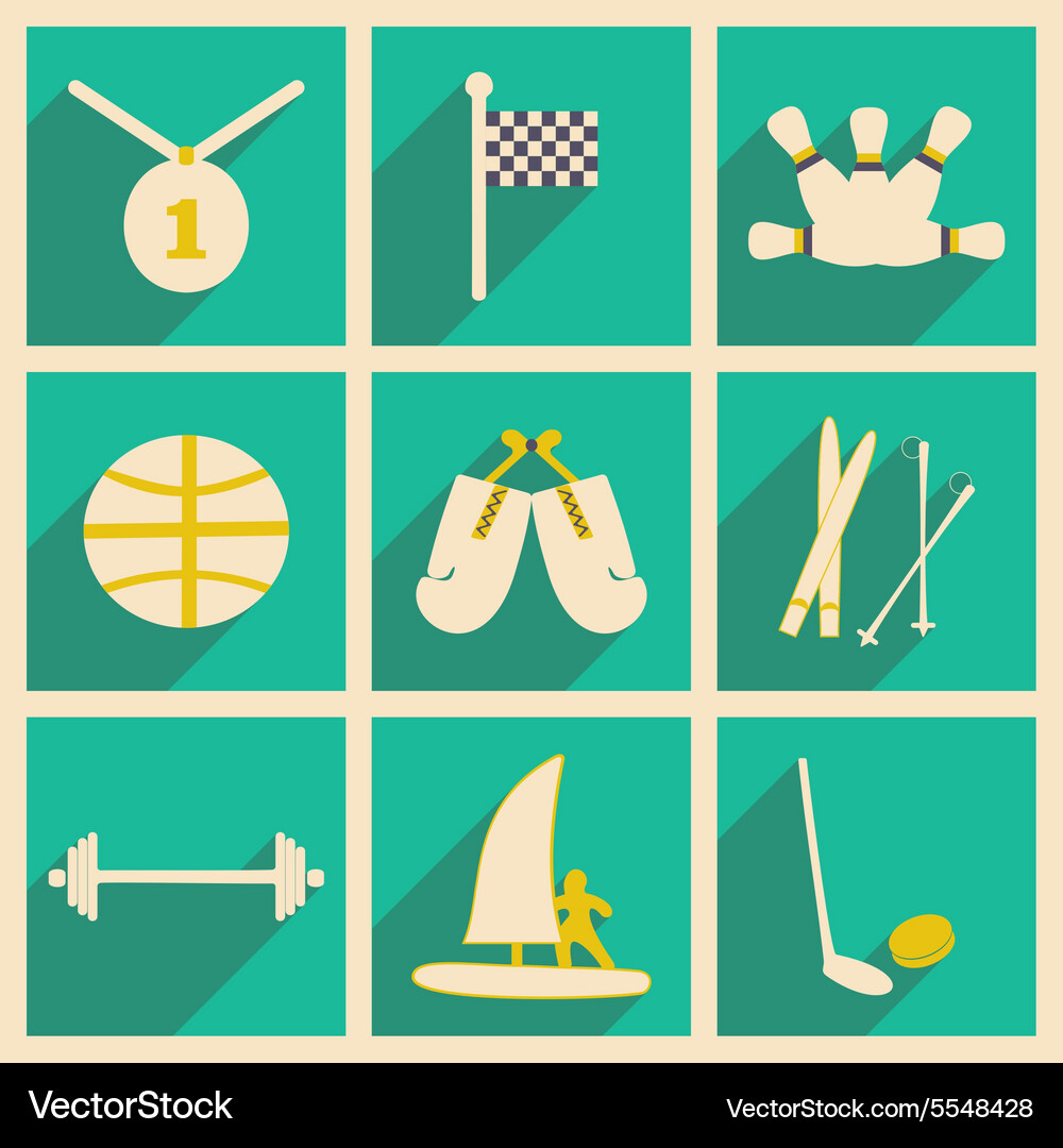 Flat with shadow concept and mobile application Vector Image