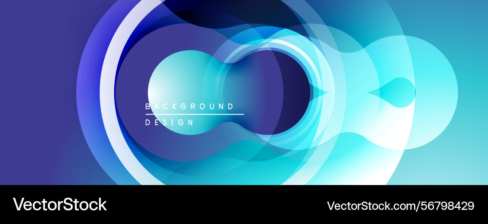 Abstract circles layered shapes create dynamic Vector Image