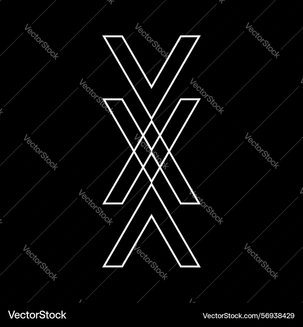 Abstract geometric line art pattern and symbol Vector Image
