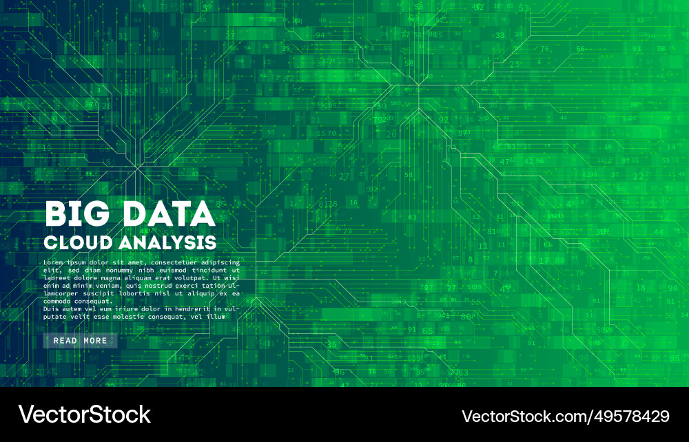 Big data cloud computing blockchain visualiztion Vector Image