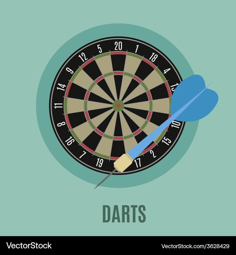 Classic Dartboard with Target Vector Image