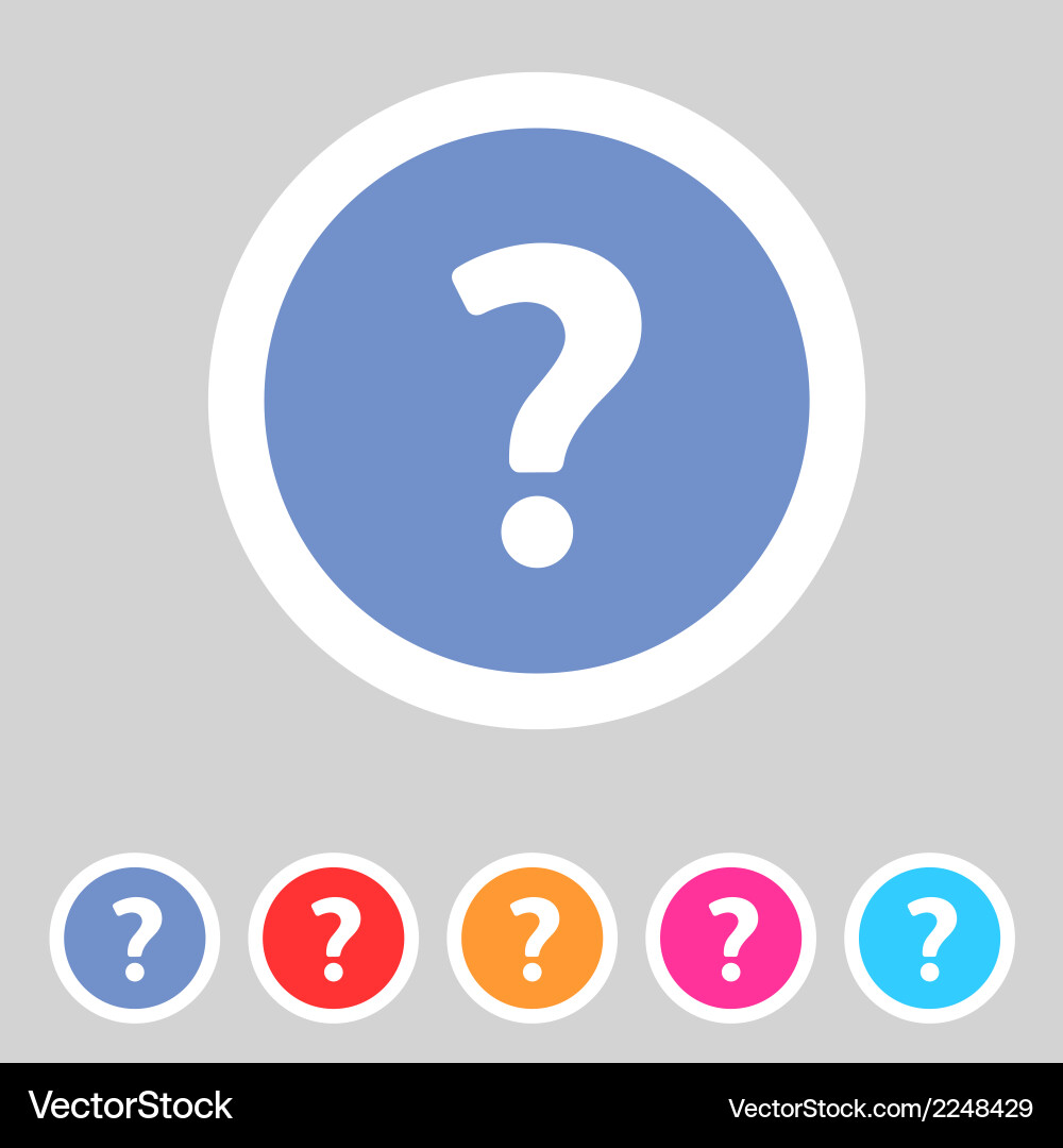 Flat game graphics icon question vector image