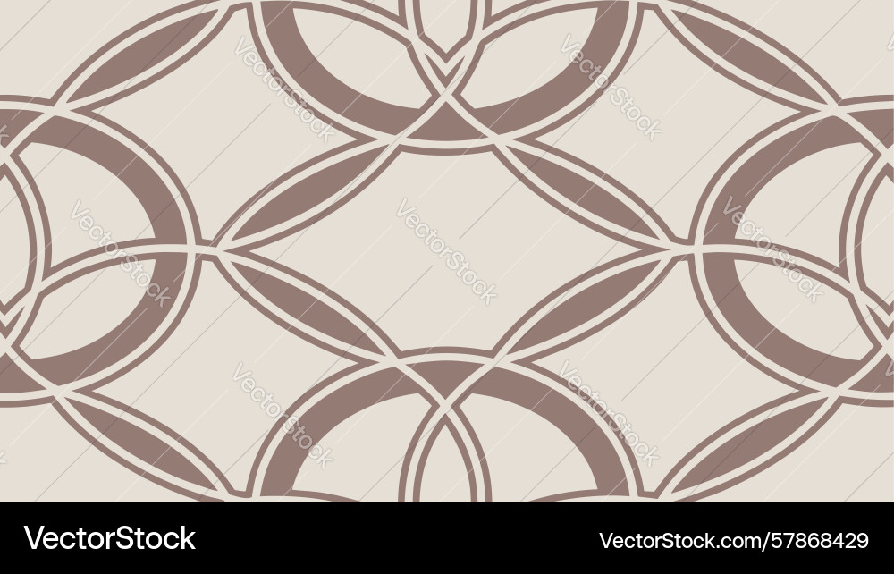 Interlocking geometric circles pattern in warm vector image
