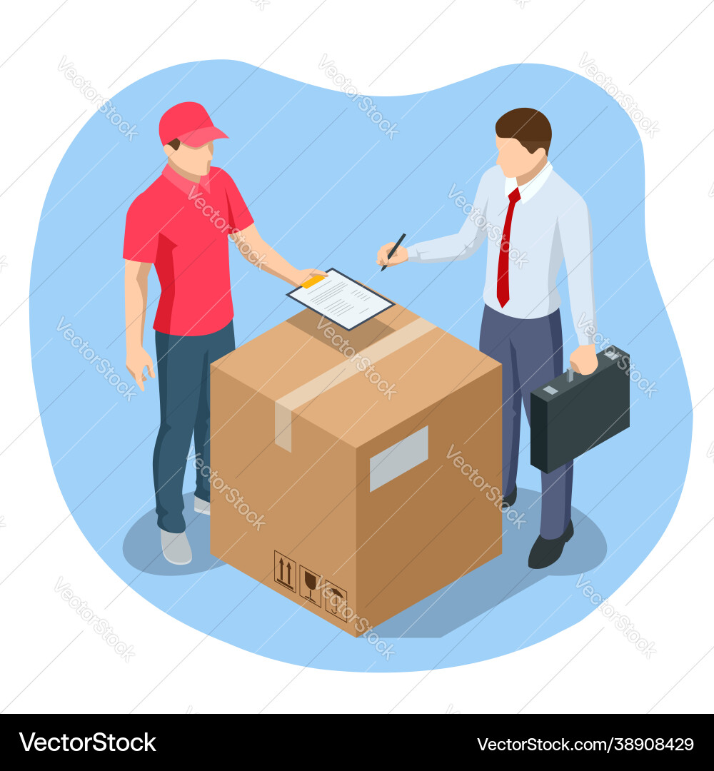 Isometric logistics and delivery concept Isometric logistics and delivery concept vector image