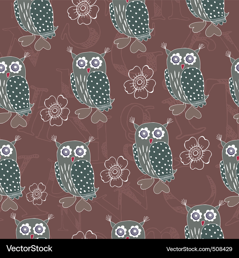 Owl patterns Vector Image