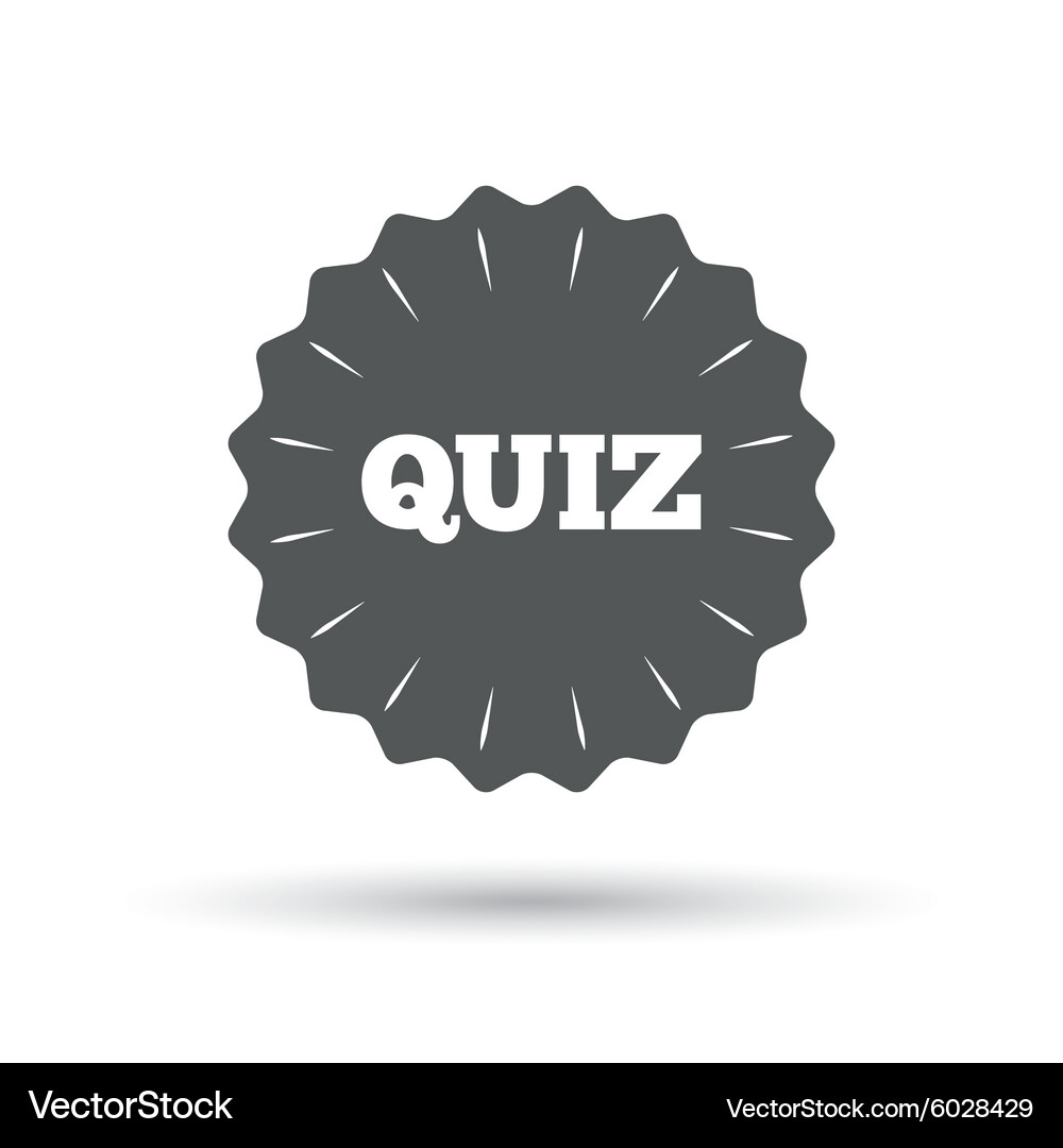 Quiz sign icon questions and answers game Vector Image
