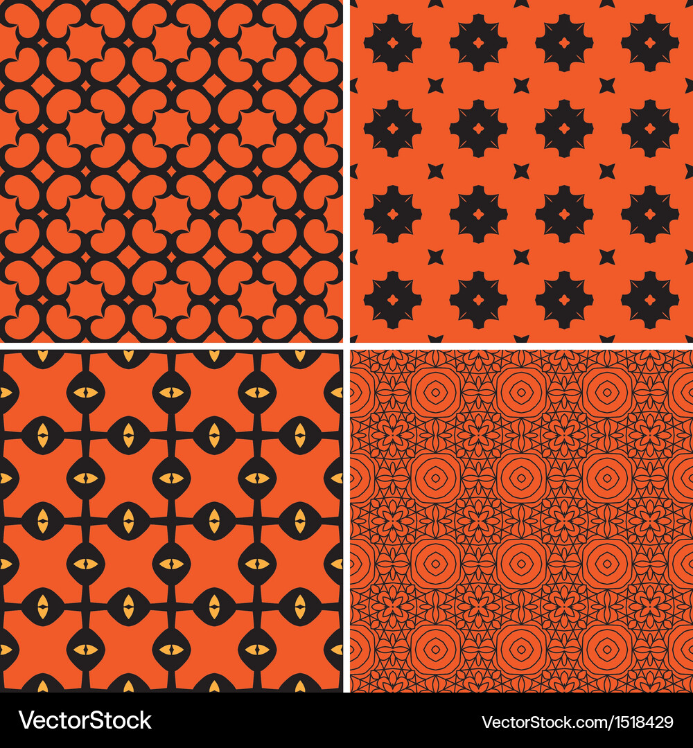 Seamless pattern set Vector Image