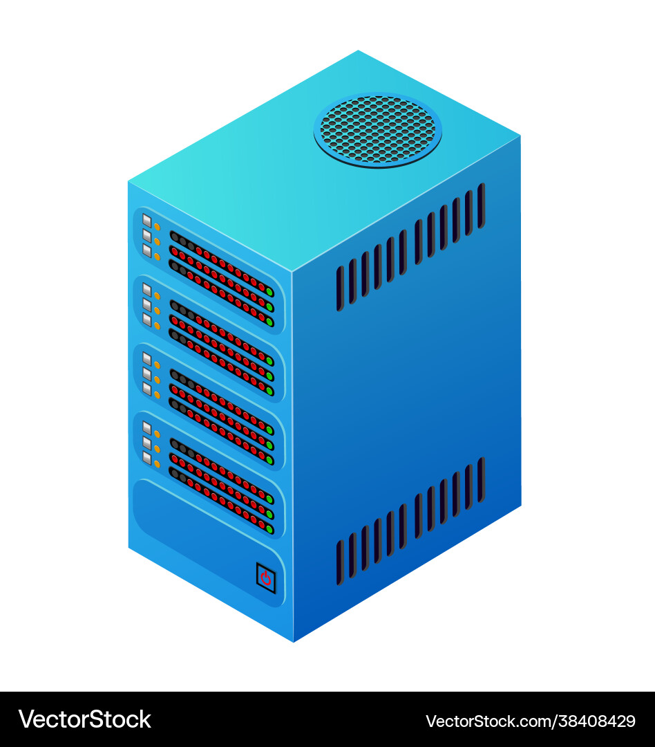 Single server network technology connection Single server network technology connection vector image