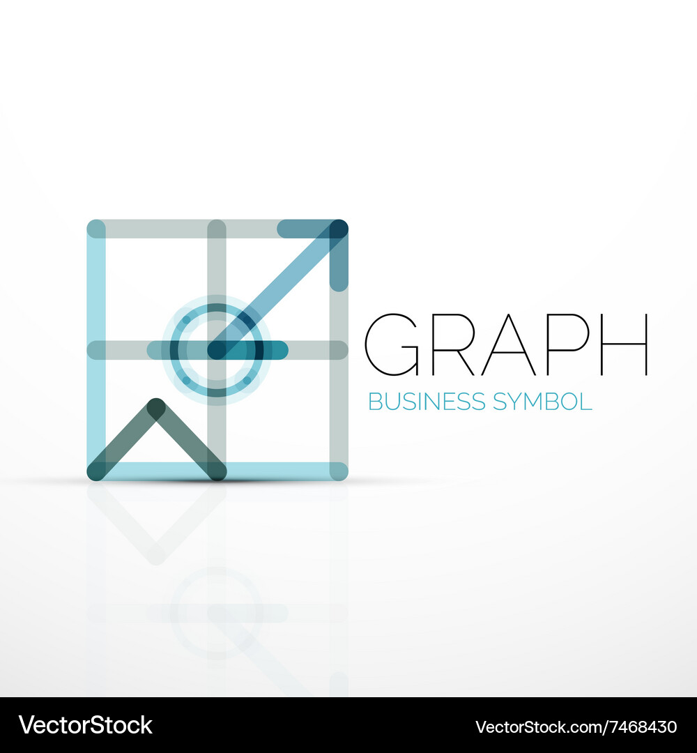 Abstract logo idea linear chart or graph Vector Image