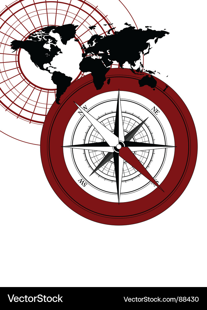 Compass map Vector Image