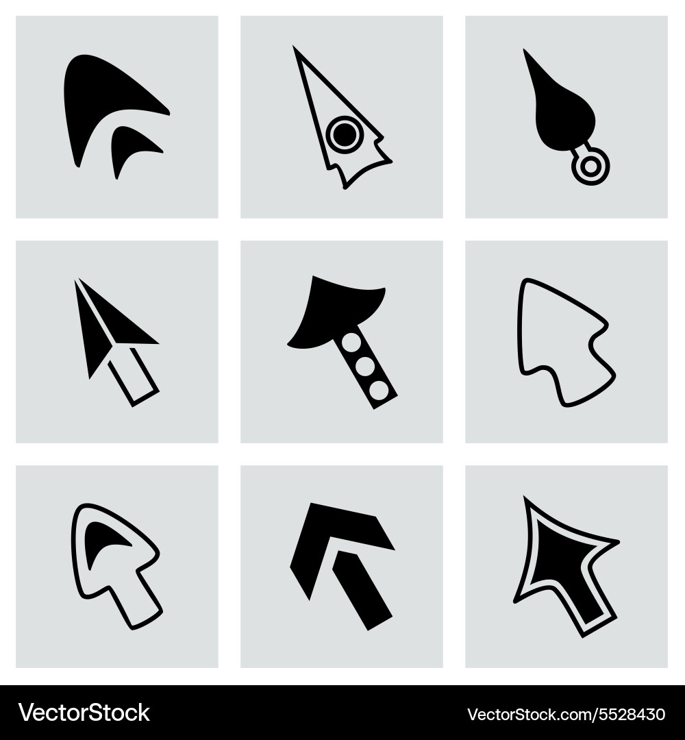 Cursor icon set vector image
