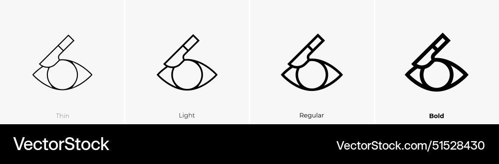 Eye surgery icon thin light regular and bold Vector Image