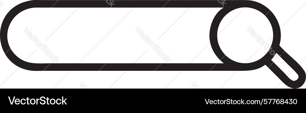 Minimalist search bar interface design vector image