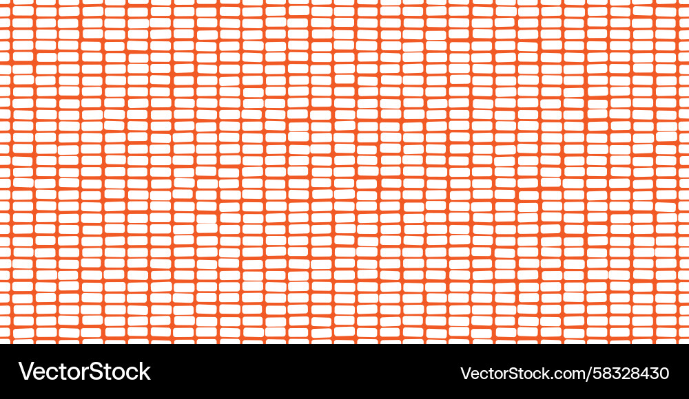 Orange Construction Net Pattern Vector Image