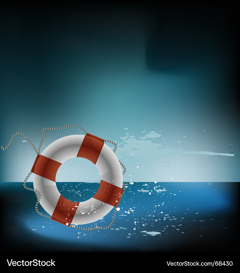 Rescue Floatation Device Vector Image