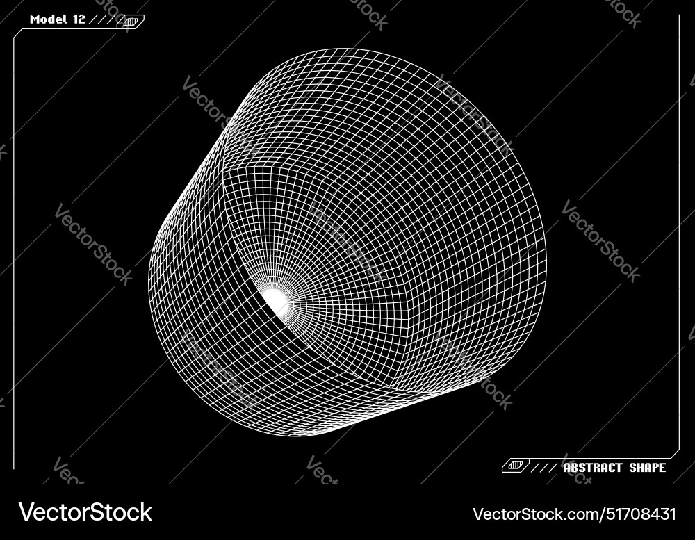 Abstrakte 3d Drahtrahmenform oder Grundelement Abstrakte 3d Drahtrahmenform oder Grundelement vektorbild