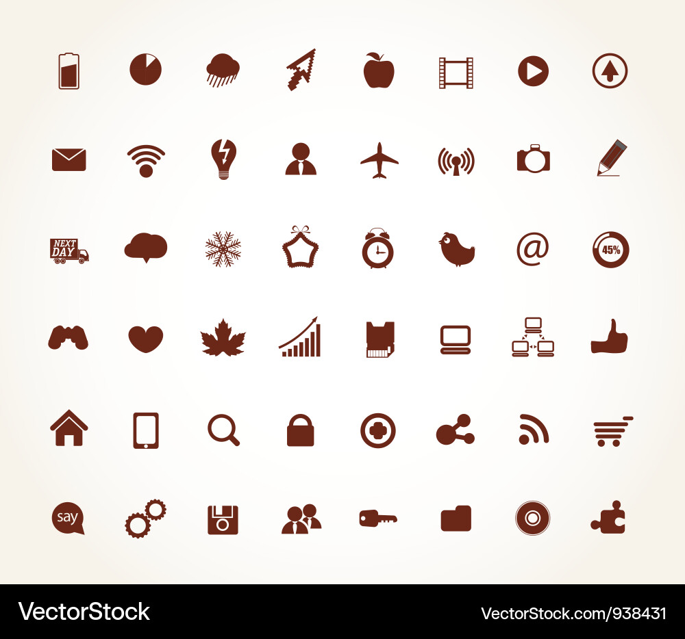 App Icon Set Vector Image