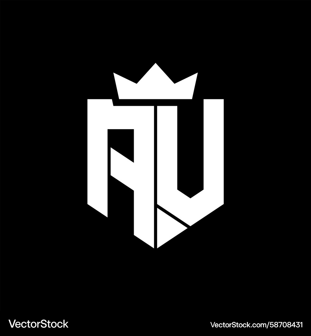 Av image of a shield with sharp geometric style Vector Image