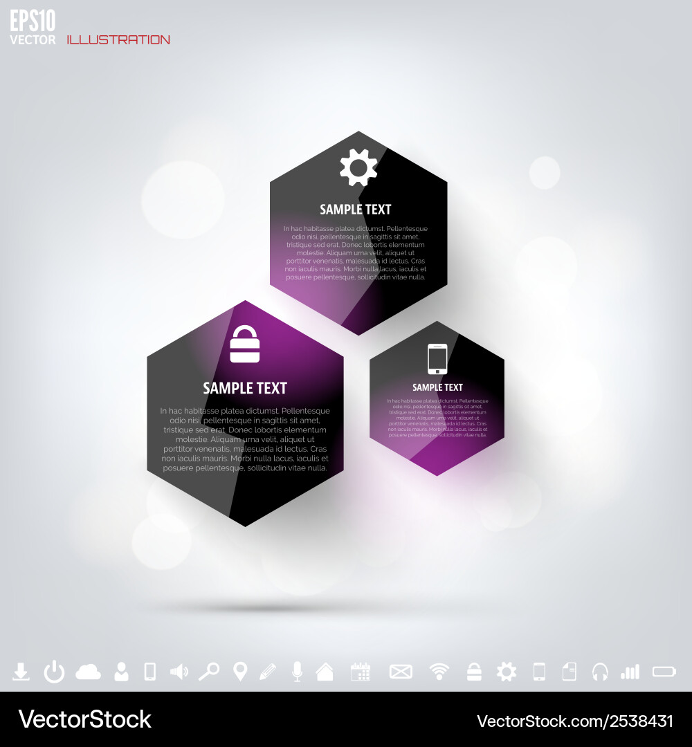 Black cloud computing background with web icons Vector Image