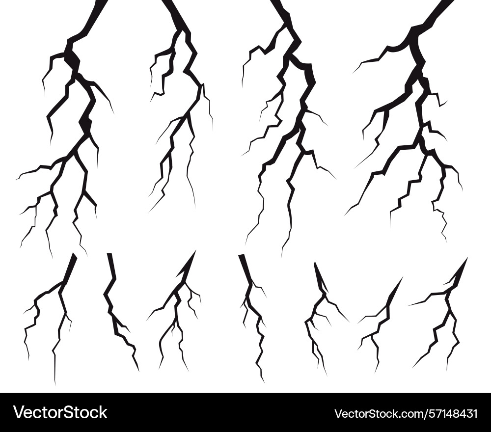 Displaying cracks and fissures symbolizing damage Displaying cracks and fissures symbolizing damage vector image