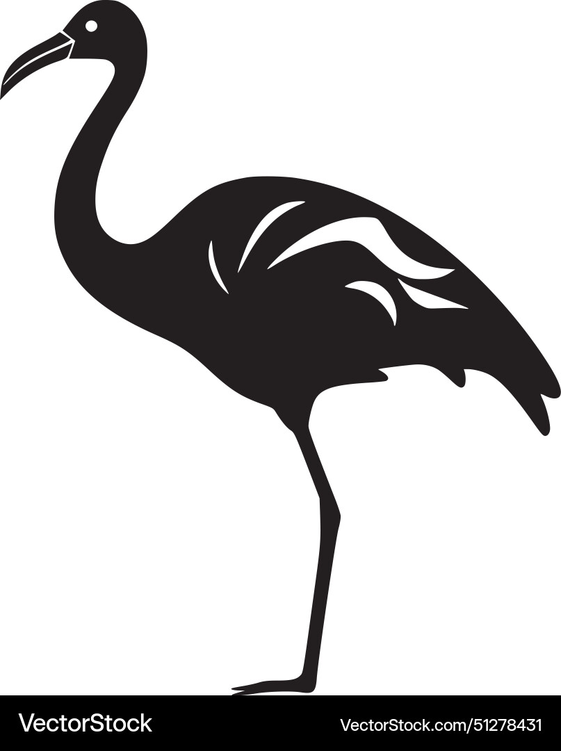 Flamingo - minimalist and simple silhouette Vector Image