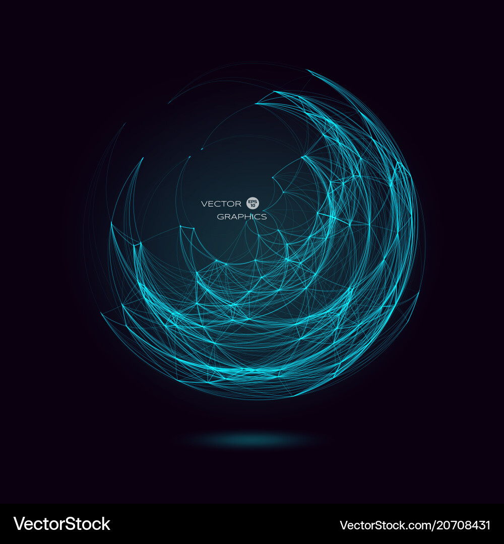 Networked Spherical Object Vector Image