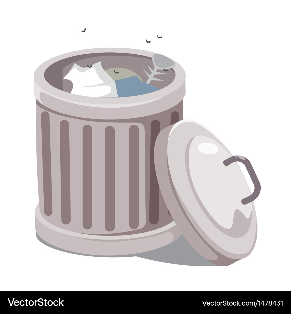 Trash can Royalty Free Vector Image - VectorStock