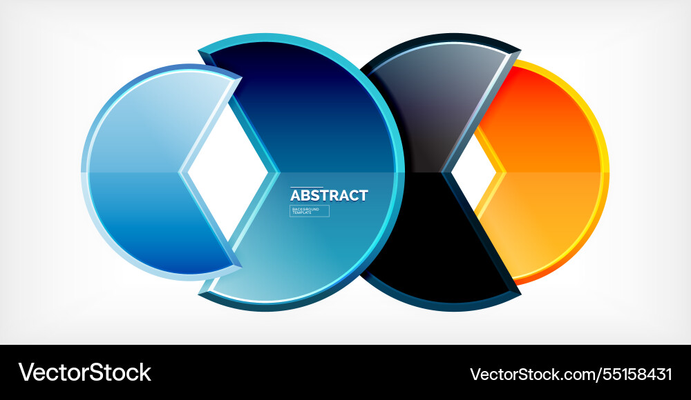 Trendy round shapes with triangular angle design Vector Image