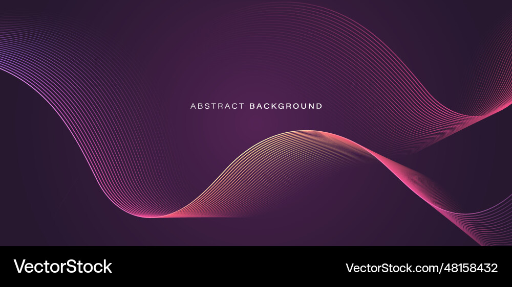 Abstract glowing wave lines background dynamic Vector Image